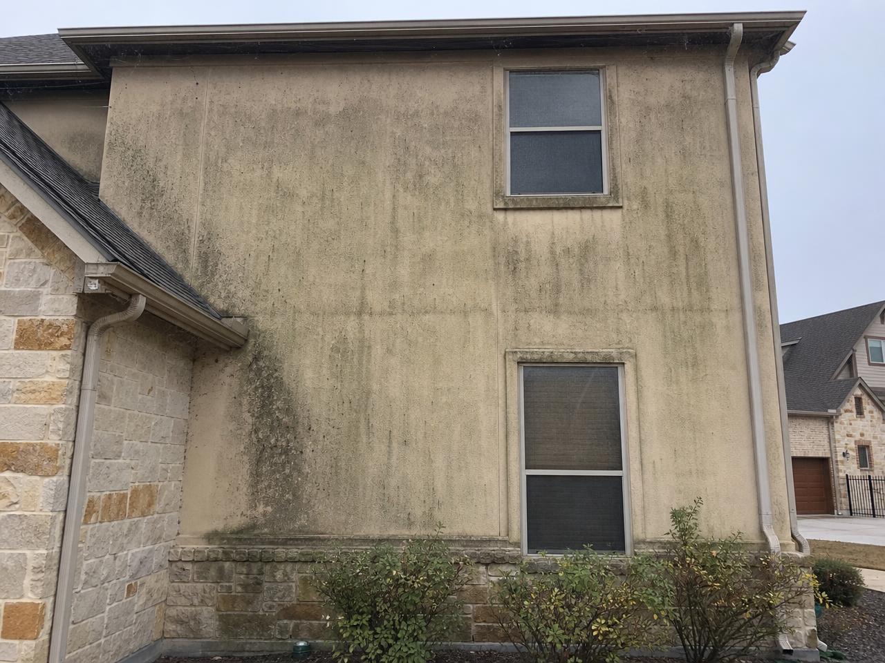 House siding before soft washing