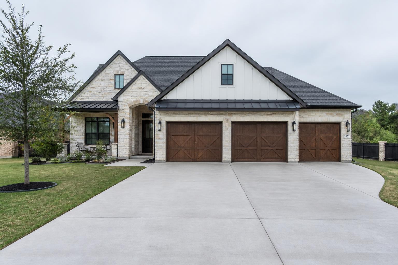 Argyle TX home driveway after pressure washing